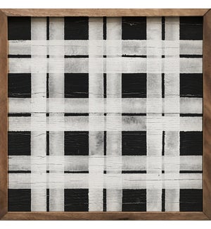 Pattern Weave Plaid Black